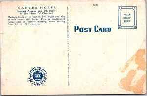 Postcard HOTEL SCENE Cleveland Ohio OH AN5133