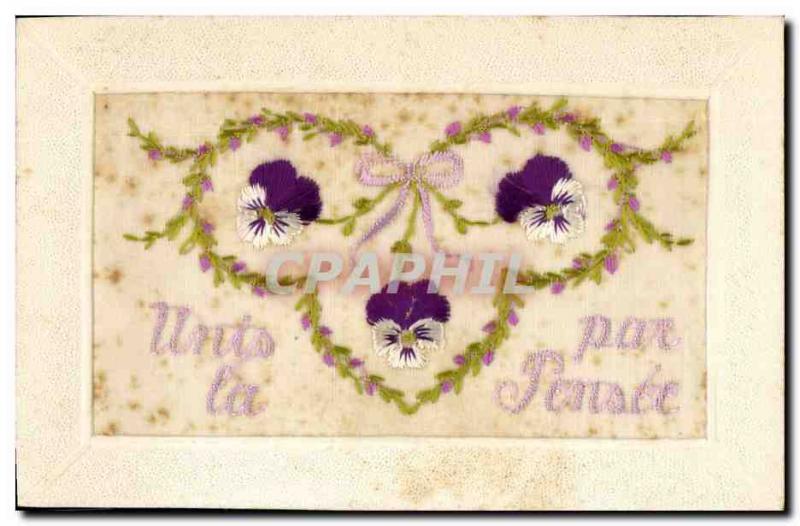 Old Postcard Fantasy Flowers Toil?e