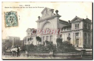 Nice Postcard Old Station of the Southern Railway of France