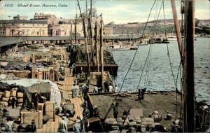 Havana Cuba Wharf Scene Busy Port c1900-20s Vintage Postcard