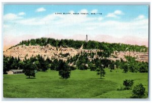 c1940 Scenic View Long Bluff Near Tomah Wisconsin WI Vintage Antique Postcard 