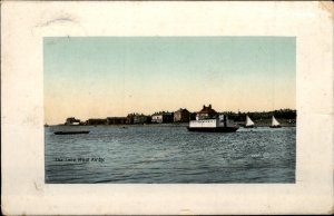 West Kirby Merseyside TheMarine Lake Boats c1900-20s Vintage Postcard