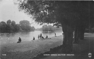 br109713 canbury gardens and river kingston london real photo uk