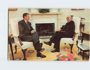 Postcard President Reagan and Prime Minister Menachem Begin, Washington, D. C.