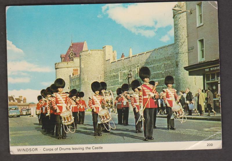 Corps Of Drums Leaving Windsor Castle, England - Used 1985 - Corner Wear