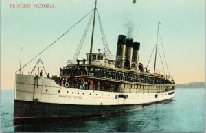 'Princess Victoria' Ship Steamship Unused European Import Postcard G91