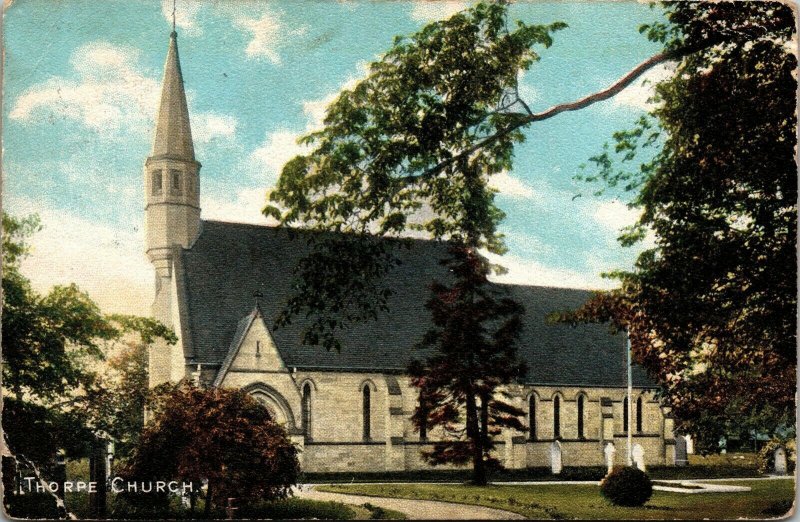 Antique Postcard Thorpe Church, Stockton on Tees, Postmark 1905