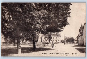 Trouhans Cote-d'Or Bourgogne-Franche-Comté France Postcard The Square c1910