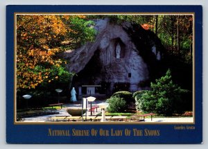 Lourdes Grotto BELLEVILLE Illinois 4x6 Vintage Postcard 0345