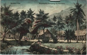 PC SUMATRA Maleische Kampong INDONESIA (a18107)