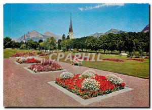 Modern Postcard Bad Ragaz Gonzen Kurpark mit und Alvier