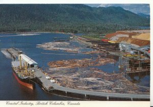 Canada Postcard - Coastal Industry (Logging) - British Columbia - Ref TZ4932