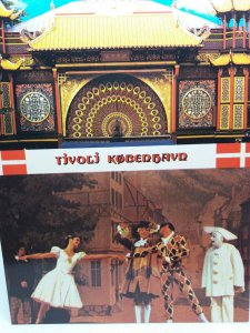 Tivoli Pantomime Theatre Copenhagen Denmark Vintage Postcard