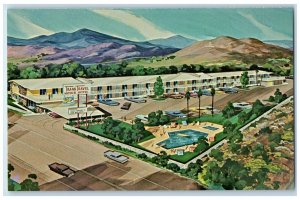 1960 Aerial View Trans Travel Motor Hotel Tempe Arizona Antique Vintage Postcard