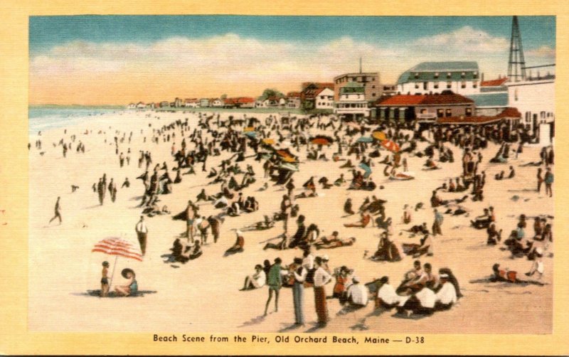 Maine Old Orchard Beach Beach Scene From The Pier Dexter Press