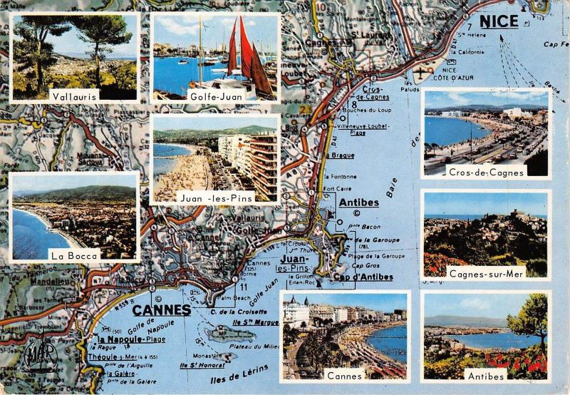 BC60105 Maps Cartes geographiques La Cote d´Azur