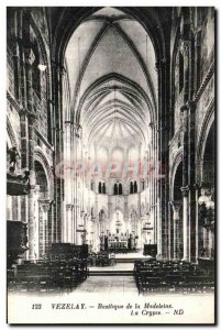 Old Postcard Vezelay Basilica of the Madeleine The Crype