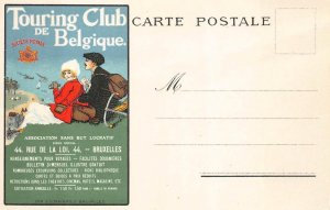 TOURING CLUB OF BELGIUM CARS AUTO SHIPS BINOCULARS POSTCARD 1902