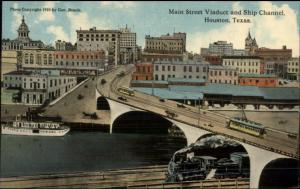 Houston TX c1910 Postcard EXC COND Main St. Viaduct 