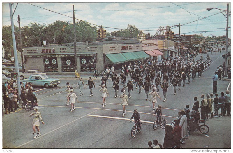 Senior High School Band, Memorial Day Parade, HAZEL PARK, Michigan, 40-60´s