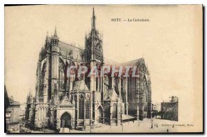 Old Postcard Metz Cathedral