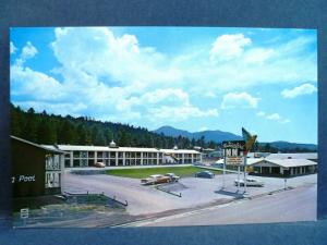Postcard AZ Williams Thunderbird Inn Motel 1950's Old Cars  Route 66