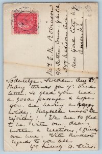 Sodertelje Sweden Postcard Bjorkudden River View c1920's Antique RPPC Photo