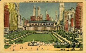 Bryant Park & Public Library in New York City, New York