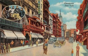 CHINATOWN Street Scene NEW YORK CITY Wing Tong Hook & Co c1920s Vintage Postcard 