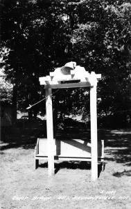 Brownsville Wisconsin~Camp Byron~Small Bell Tower by Bench~1964 Real Photo PC