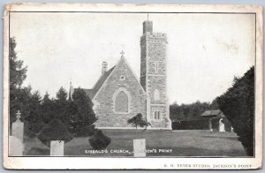 Postcard Jackson’s Point Ontario c1908 Sibald’s Church R. H. Peter Studio