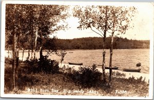 Boats along shore Bill Horn Bay Big Sandy Lake