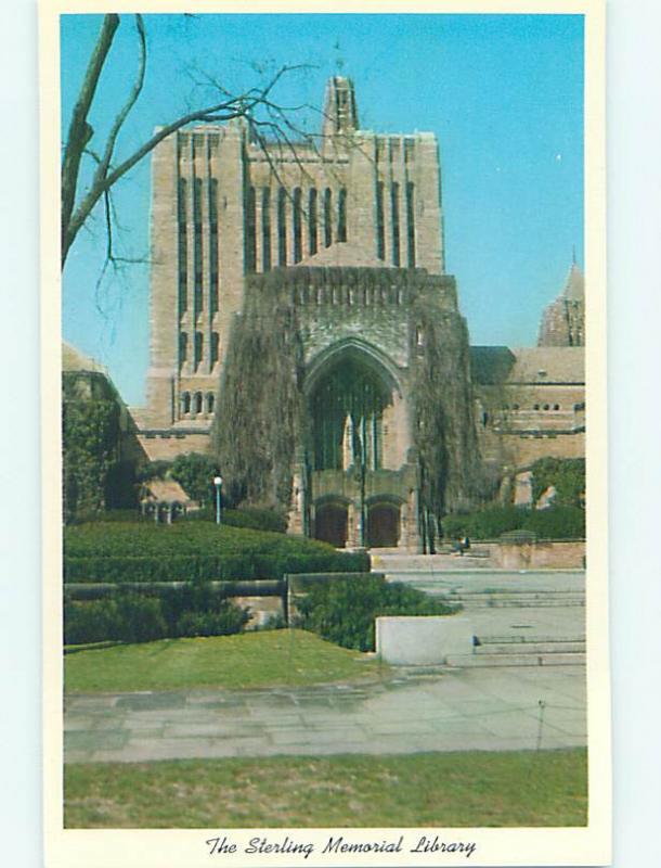 Unused Pre-1980 LIBRARY AT YALE UNIVERSITY New Haven Connecticut CT L7047