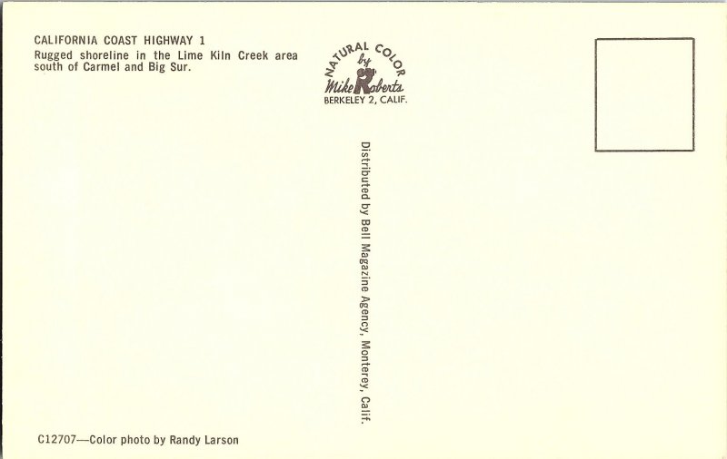 California Coast Highway 1 Big Sur Postcard