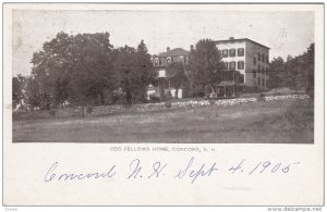 Odd Fellows Home , CONCORD , New Hampshire , PU-1905