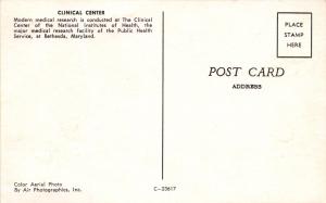 BETHESDA MARYLAND THE CLINICAL CENTER~NATIONAL INSTITUTE HEALTH AERIAL POSTCARD