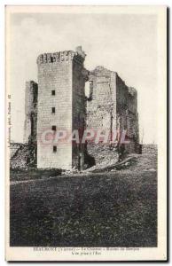Beaumont Old Postcard The plug castle dungeon Ruins View has the & # 39Est