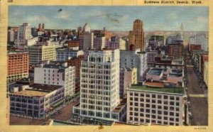 Business District - Seattle, Washington WA Postcard