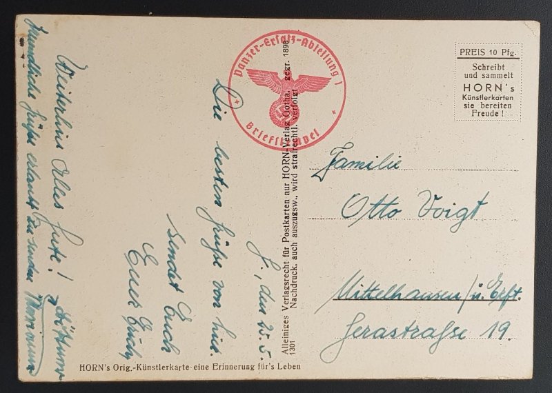 GERMANY THIRD 3rd REICH ORIGINAL WWII POSTCARD WE CHARGE AGAINST ENGLAND