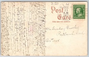 Frankfort Indiana~Court House~c1910 Postcard