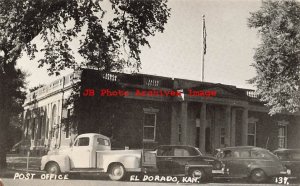 KS, El Dorado, Kansas, Post Office Building, Exterior Scene, 50s Cars, No 137