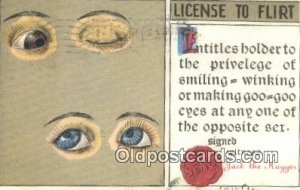 Comic Comical 1911 indentation top edge, postal used unknown, light writing o...