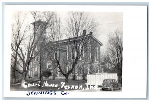 Vernon Indiana IN Postcard RPPC Photo Jennings County Court House Building