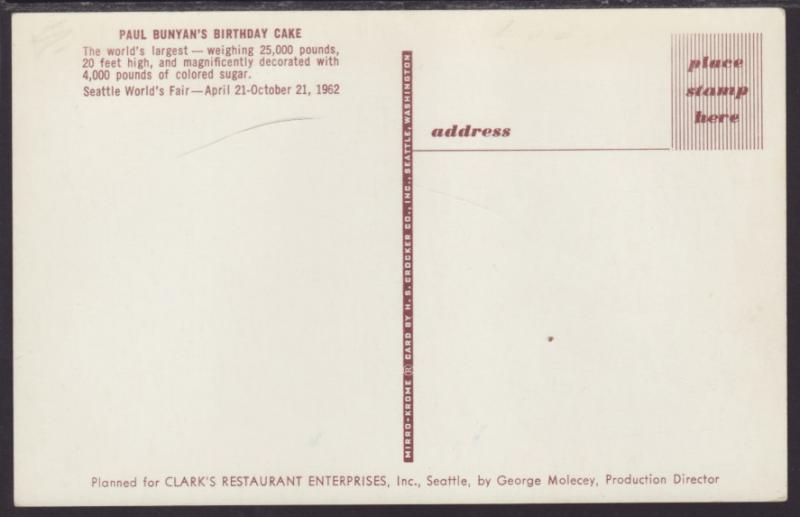 Paul Bunyan's Birthday Cake,Seattle World's Fair