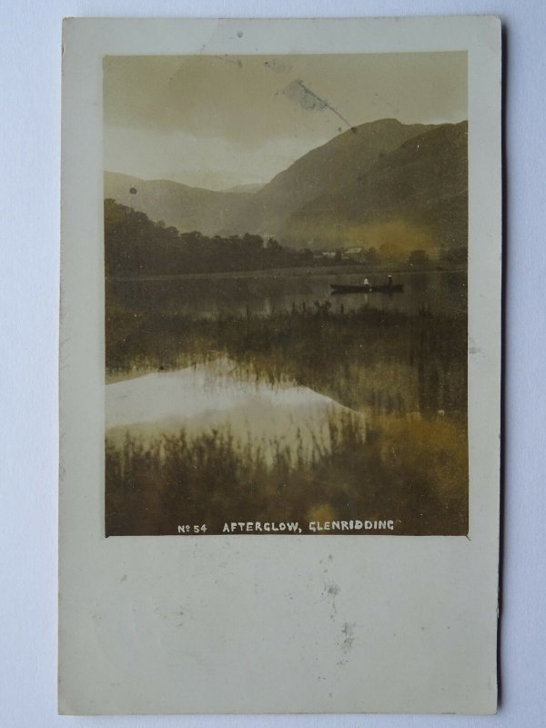 Cumbria Lakeland Ullswater GLENRIDDING Afterglow c1907 RP Postcard Grace Castree