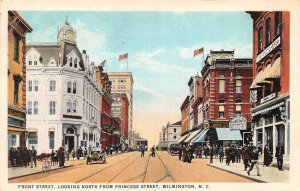 Wilmington North Carolina Front Street Looking North Vintage Postcard AA71263