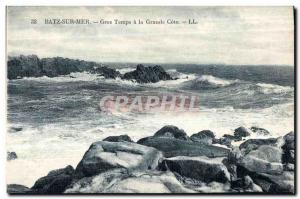 Old Postcard Batz Sur Mer Big Time at the Grande Cote