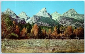 Postcard - Teton Range, Grand Teton National Park - Wyoming