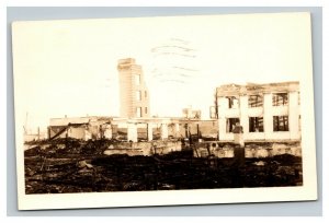 Vintage Early 1900's RPPC Postcard Burned Down Mill Oregon POSTED