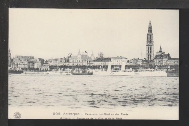 Panorama,Antwerp,Belgium Postcard 